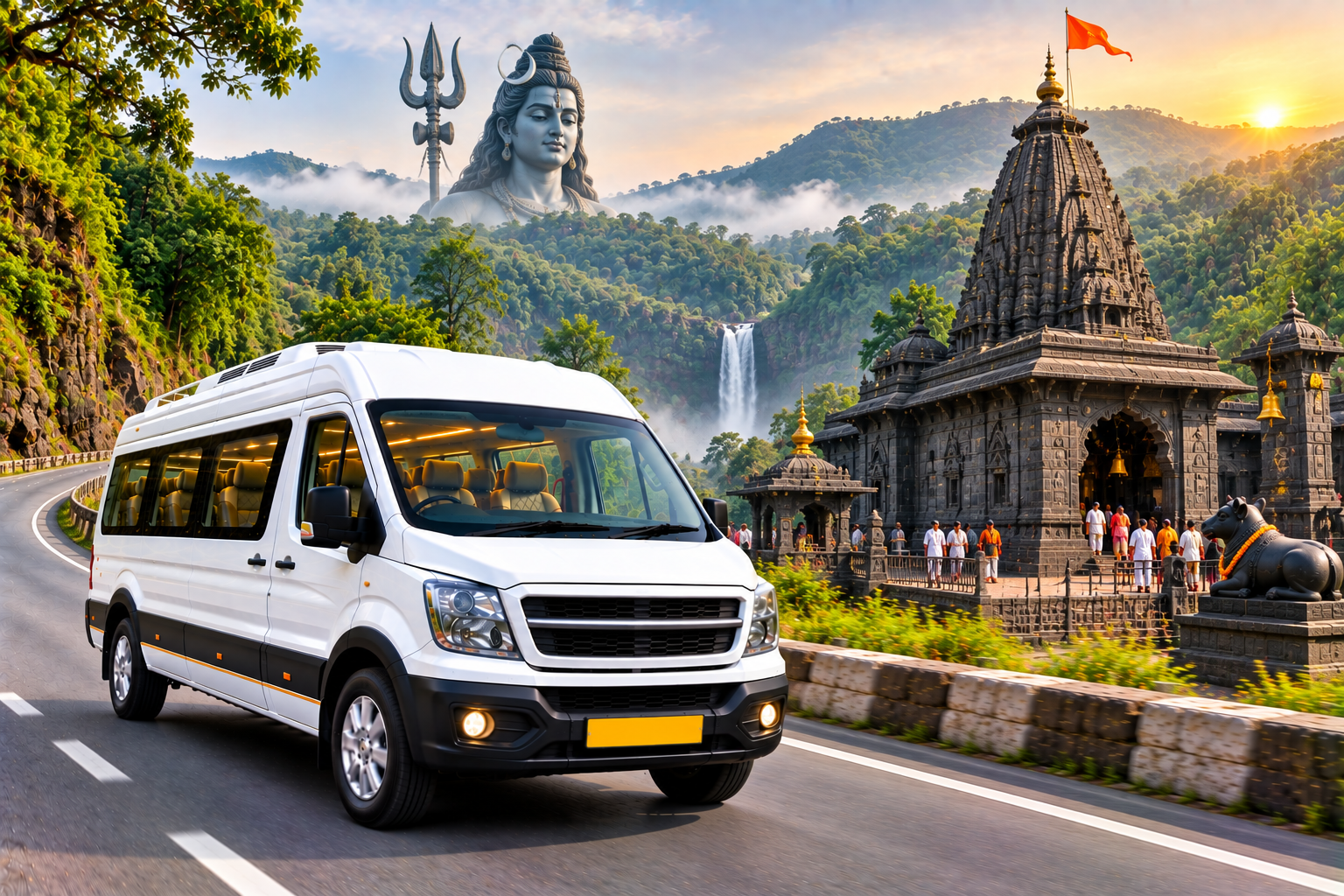 Faridabad to Bhimashankar Darshan by Tempo Traveller